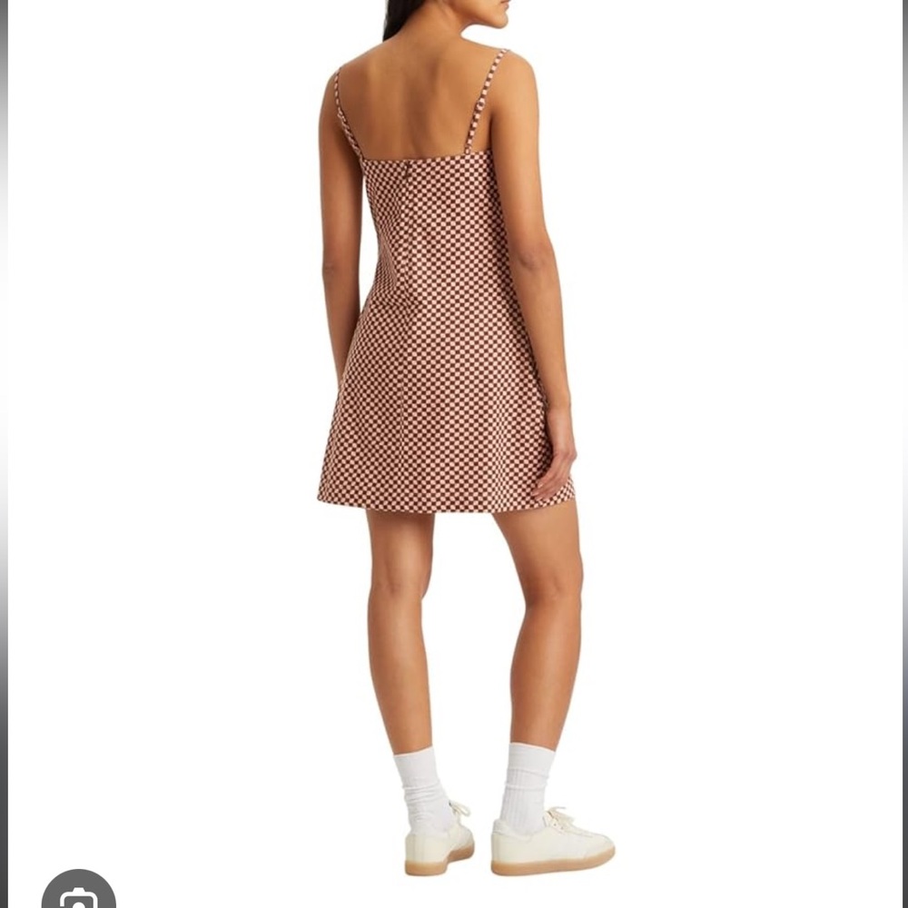 Levi's Danny Dress in Mahogany Checker - Picture 2 of 12